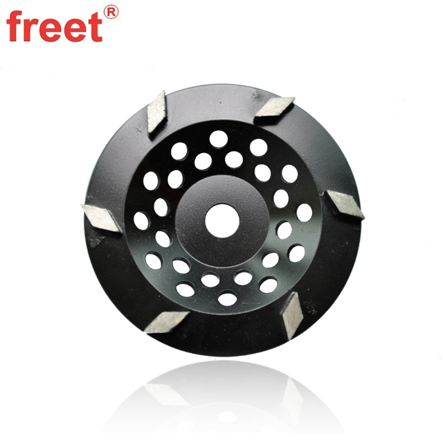 Rhombus Segments Terrazzo Floor Cup Wheel 7 Inch Metal Bond Grinding Disc